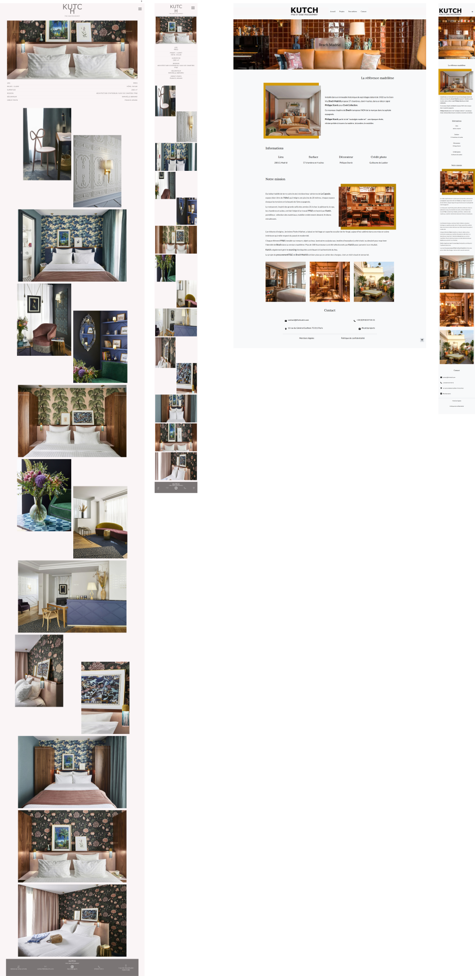 comparatif de la page d'un projet de Kutch avant et après sa refonte